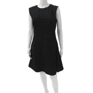 Ermanno Scervino Women A-Line Dress Black Knee-Length Size 42